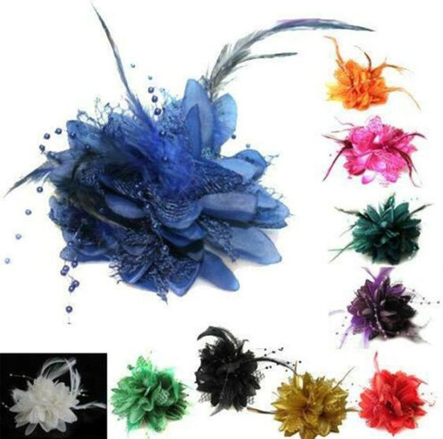 Haarnadel Perlen Blume, Haarschmuck - Bild 1