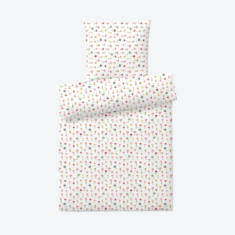 NKD Renforcé-Bettwäsche-Set mit floralem Design in Weiß, B/H: 135 x 200 cm und 80 x 80 cm - Bild 2