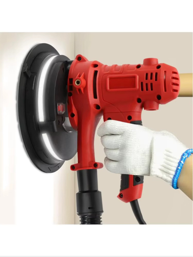Bymaocar Tragbare Schleifmaschine und Poliermaschine in Rot mit 800W und 1200-2500 U/min für Trockenbauwände und Gipsdecken - Bild 8