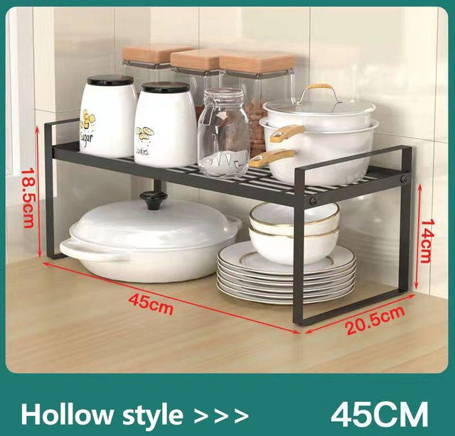 WTEMPO Gewürzregal aus Metall in Schwarz, Breite: 45 cm - Bild 1