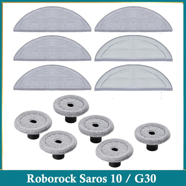 Mopptücher in Grau für Roborock Saros 10, Roborock S9 MaxV Ultra und G30 Roboterstaubsauger Ersatzteile Zubehör - Bild 1