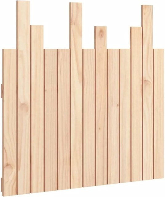 vidaXL Wand-Kopfteil aus Massivholz Kiefer in rustikalem Design, B/H/T: 82,5 x 80 x 3 cm - Bild 1