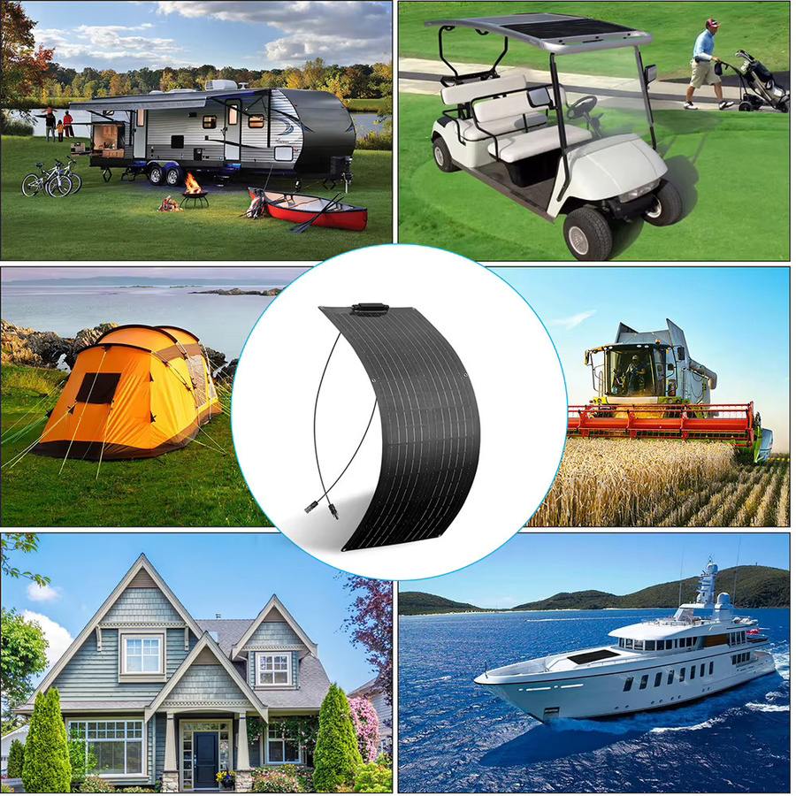 XINPUGUANG Solarpanel Komplettkit 50W 12V Photovoltaik-Set in Schwarz - Bild 4