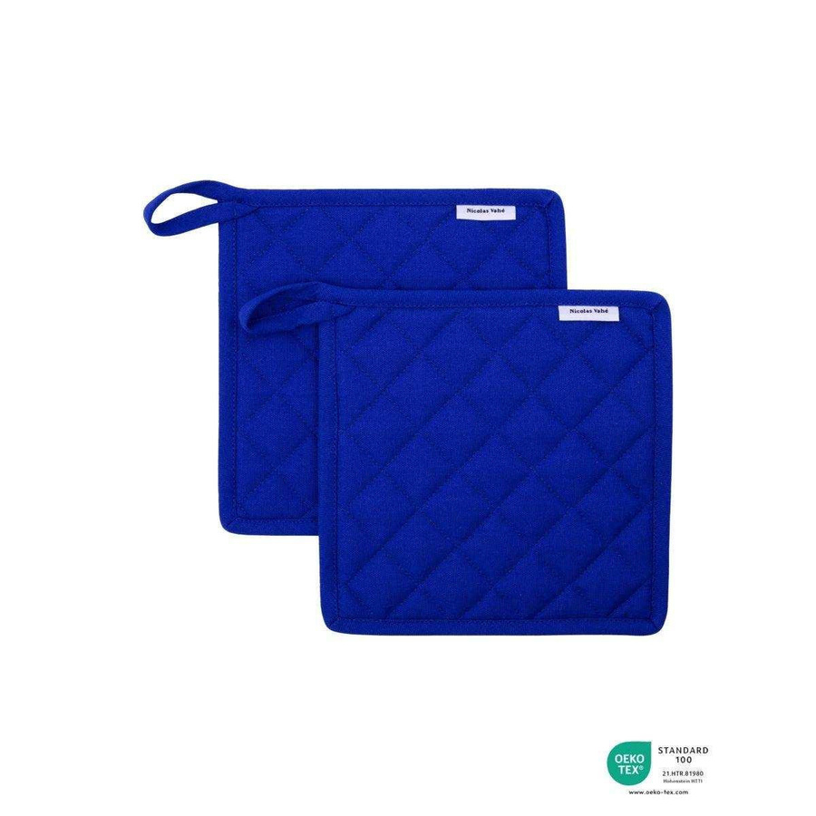 House Doctor Topflappen Neat aus Baumwolle in Blau mit Aufhängeschlaufe - Bild 1