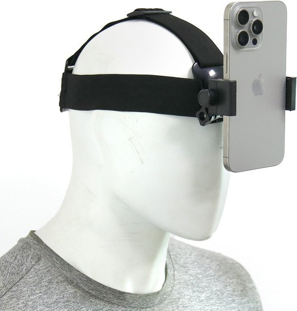 OUYUANSU Kopfmontierte Telefonhalterung für First-Person-Perspektive in Schwarz - Bild 1