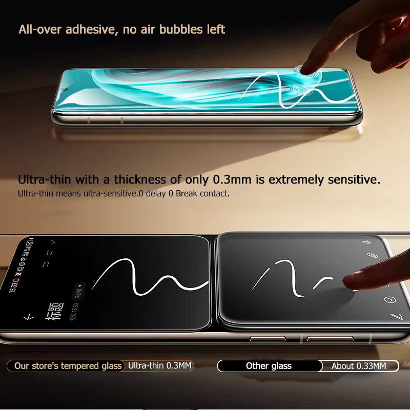 3er-Pack Huawei Nova 12i 12 I Displayschutz aus gehärtetem Glas, transparente Anti-Explosions-Folie mit Fingerabdruck-Entsperrungsschutz - Bild 6
