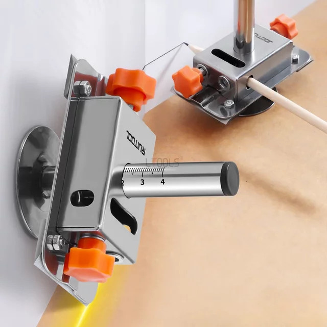 LTOOLS Markierungsvorrichtung aus Edelstahl für die Holzbearbeitung und das Schneiden von Gipskarton in Silber - Bild 1