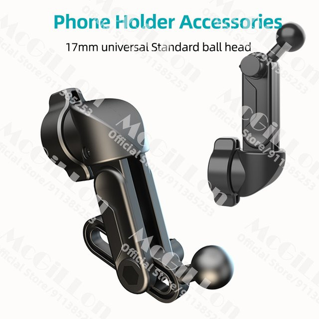 MCGILLON Auto-Handyhalterung mit Verlängerungsstange und 17mm Universal-Kugelkopf für die Lüftungsöffnung in Schwarz - Bild 1