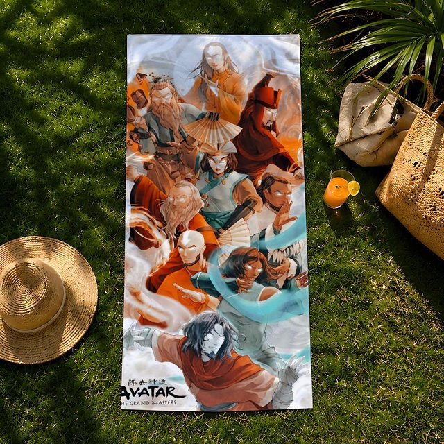 Schnelltrocknendes Strandhandtuch Avatar Aang Design von JMG Household Supplies, Mikrofaser, B/H: 60 x 35 cm, Mehrfarbig - Bild 1