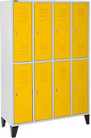 Schäfer Shop Select Kleiderspind mit 4x2 Abteilen, Füßen und Zylinderschloss, Farbe Gelb - Bild 1
