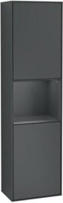 Villeroy & Boch Hochschrank Finion Wandbeleuchtung in Grau mit Glastüren und LED-Beleuchtung, B/T/H: 41,8 x 27,0 x 151,6 cm - Bild 1