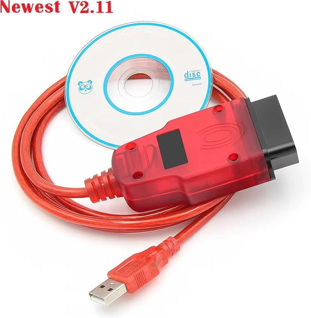 YIQIXIN Renolink V2.11 OBD2-Kabel für Renault zur ECU- und UCH-Schlüsselprogrammierung, Rot - Bild 1