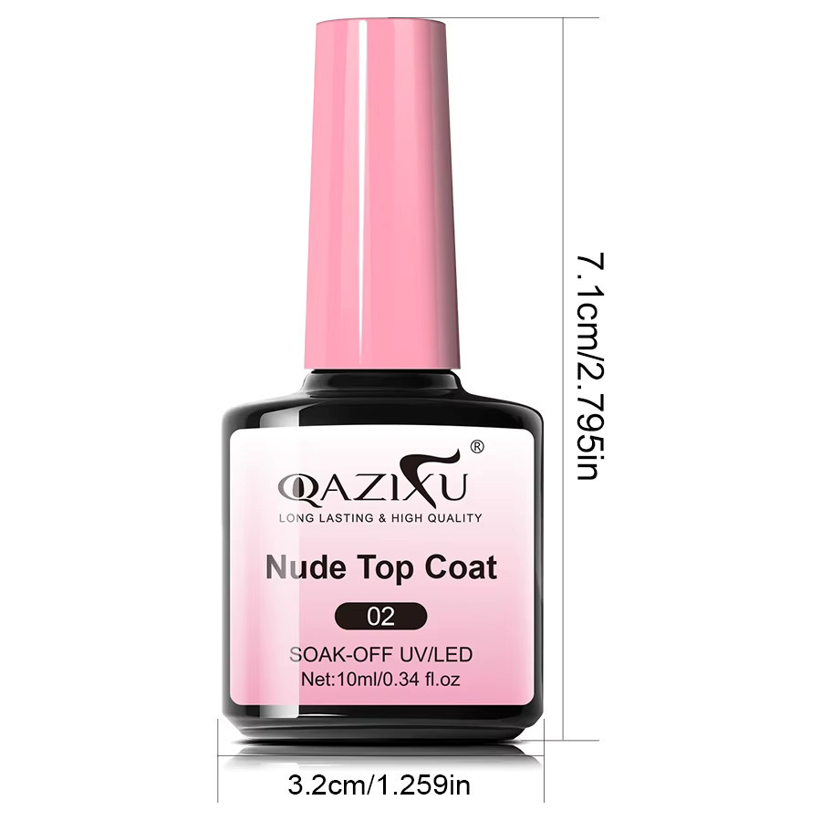 QAZIXU Top Coat, Nude Pink, 10 ml, Glänzend - Bild 2