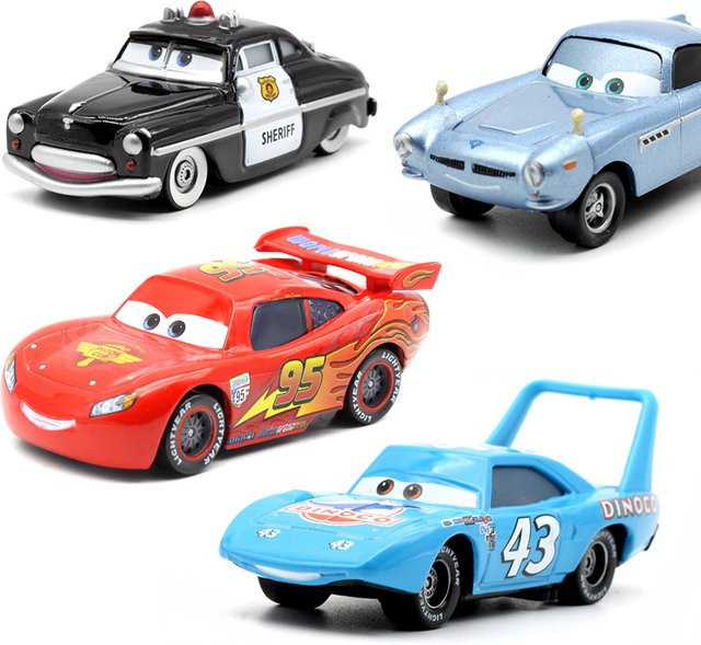 Disney Pixar Cars Lightning McQueen Frank, Mini-Rennwagen, 1:55, Druckguss-Fahrzeuge - Bild 1