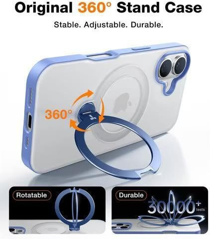 TORRAS Magnethalterung für iPhone 16, 360 Grad drehbar, Blau - Bild 1