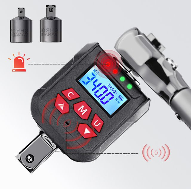 MoveCrab Digitaler Drehmomentadapter-Kit in Schwarz mit 1/2 Zoll Antrieb, 10-400 Nm Drehmomentbereich und 500 Speicherplätzen - Bild 1