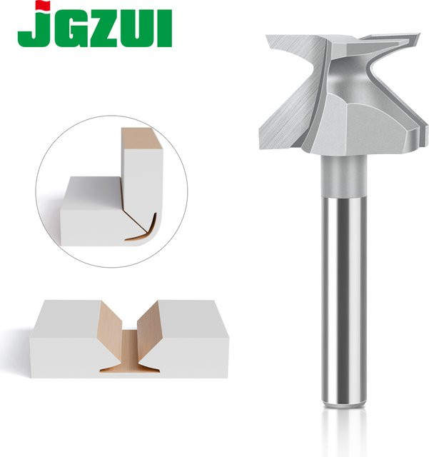JGZUI R10 Zungen- und Rillenfräser mit 6 mm Schaft und Hartmetallspitze in Silber - Bild 1