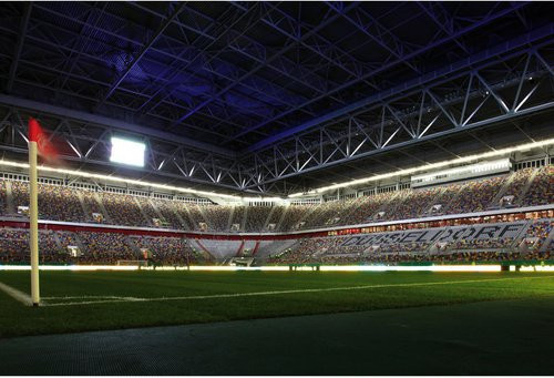 K&L Wall Art XXL Vliestapete Fortuna Düsseldorf Fußballfan, mehrfarbig, matt, B/H: 384 x 260 cm - Bild 1