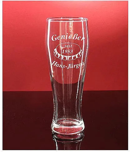 Transparentes Bierglas von PorcelainSite mit 0,68 l - Bild 1