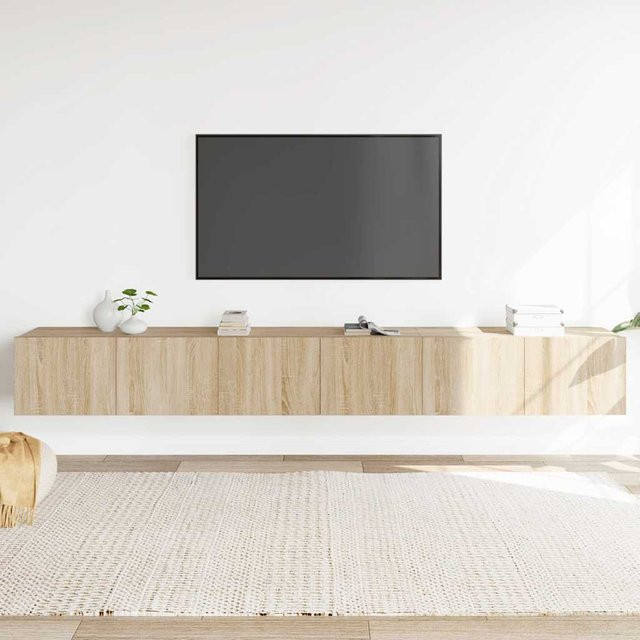 Vidaxl 3er Set TV-Schränke aus Holzwerkstoff in Sonoma-Eiche und Braun, klassisch für dein Wohnzimmer - Bild 1