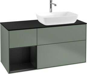 V&B Finion Waschtischunterschrank mit Wandbeleuchtung in Blau, B: 120 cm, T: 50,1 cm, H: 50,1 cm - Bild 1