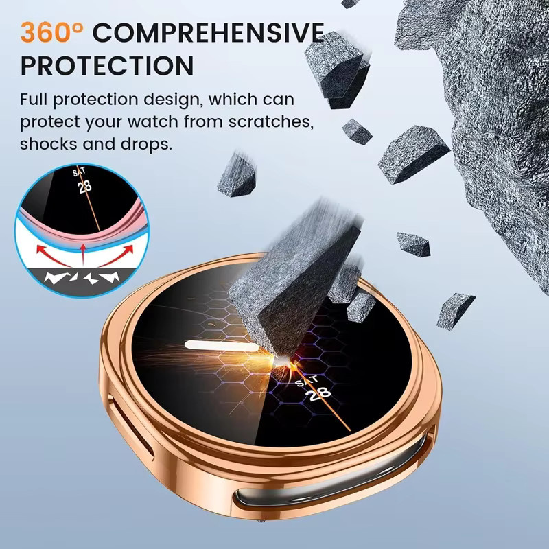 Mptionx Uhrenabdeckung TPU, Samsung Galaxy Watch 8 44 mm 40 mm, transparent - Bild 2