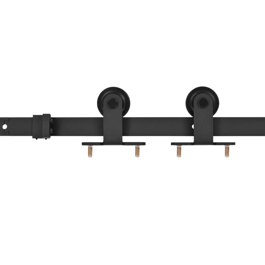 Vidaxl Schiebetür aus Aluminium und ESG-Glas in Schwarz Matt mit Zubehör, B: 102,5 cm, H: 205 cm - Bild 2
