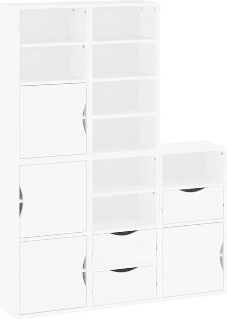 5er-Set vidaXL Beistellschränke ODDA aus Massivholz Kiefer in Weiß, B/T/H: 40 x 24 x 79 cm - Bild 1