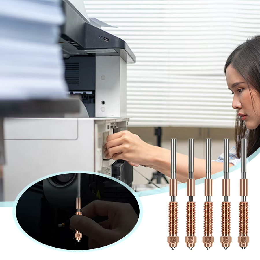 Creality Hochgeschwindigkeitsdruckdüse für FDM 3D-Drucker, hochtemperaturbeständig, Farbe: Silber, Düsenöffnungen: 0,2 mm / 0,4 mm / 0,6 mm / 0,8 mm / 1 mm - Bild 2