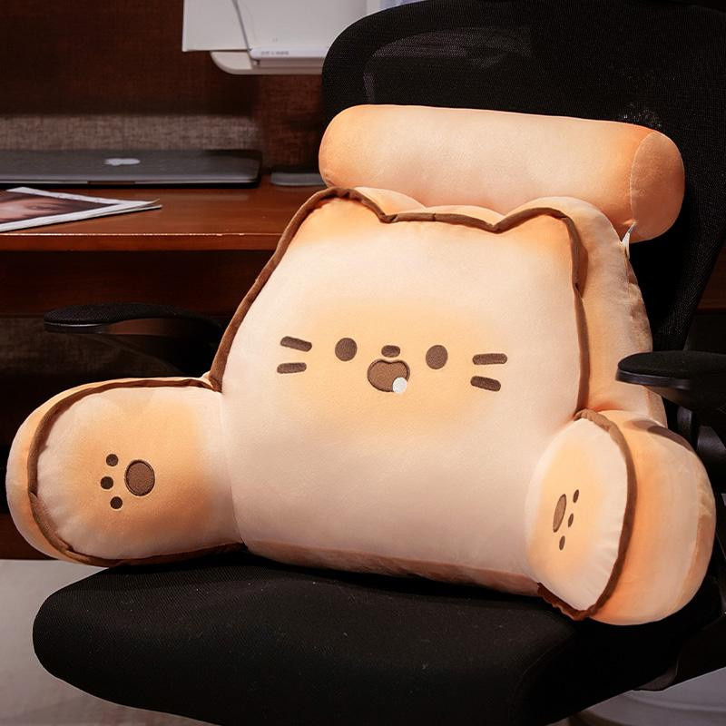 Weiches Plüsch-Dreieckskissen mit Tier-Motiv als Rückenlehne für Bett und Sofa, 40 cm - Bild 4