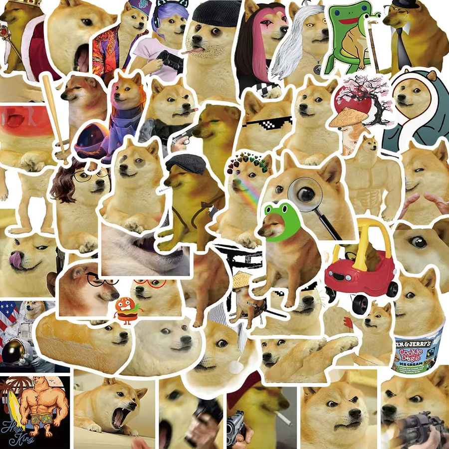 Charile Cartoon-Hunde-Meme-Aufkleber, 10-teiliges Set, multicolour - Bild 2