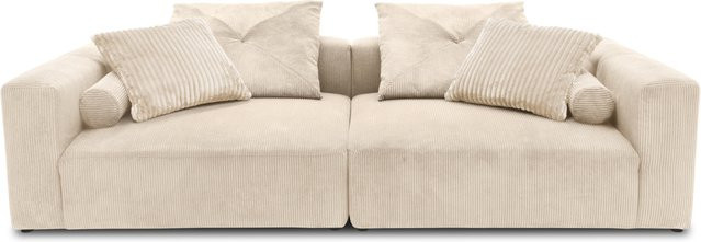 DOMO Bigsofa Nantes mit Federkernpolsterung in Creme - Bild 1