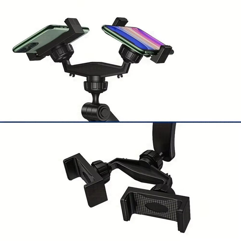 TEEQ Universeller 17-mm-Kugelkopf-Autotelefonhalter mit verlängertem Adapter zur Befestigung von 2 Mobiltelefonen in Schwarz - Bild 5