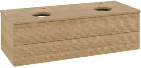 V&B Waschtischunterschrank Antao mit Frontstruktur in Eiche Honig, B/T/H: 120 x 50 x 50 cm - Bild 1