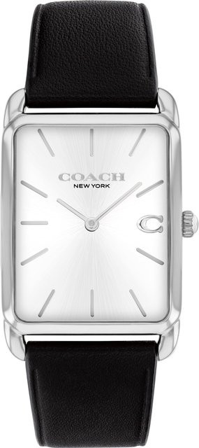 Coach Analoguhr, Silbernes Zifferblatt, Lederarmband, 36 mm, Herren - Bild 1
