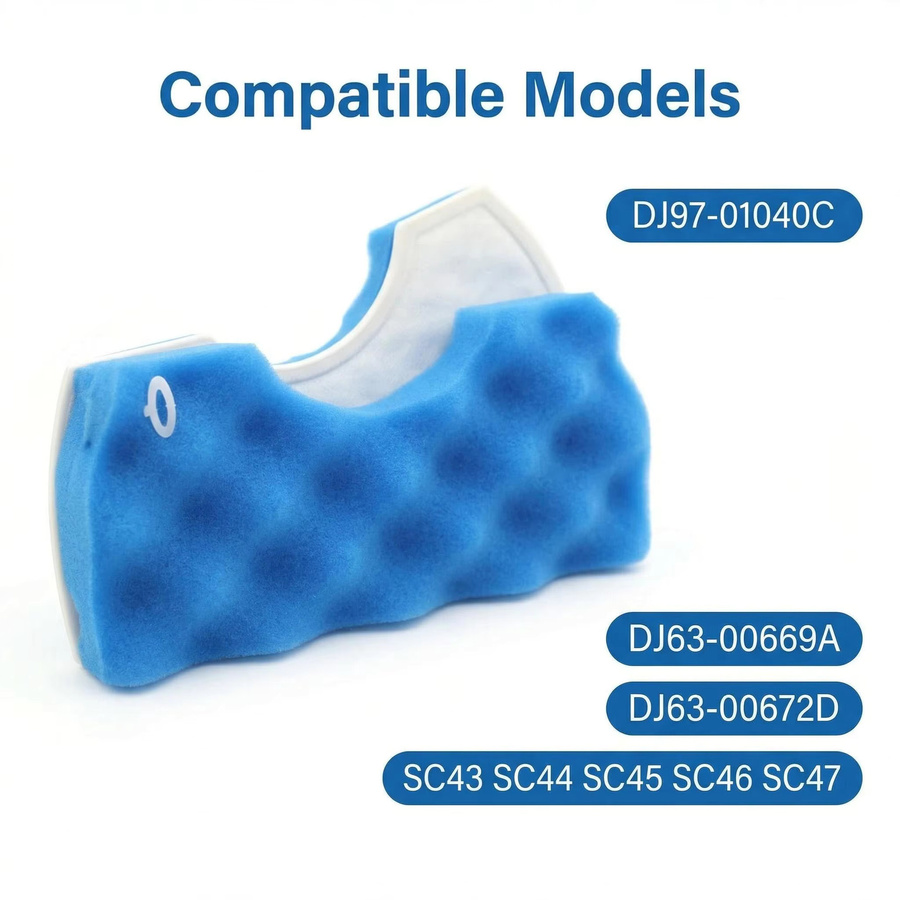 Samsung Staubmotorfilter Schwamm als HEPA-Ersatz für die Serien DJ63-00672D, DJ97-01040C, SC43, SC44, SC45, SC46 und SC47 Staubsauger - Bild 3