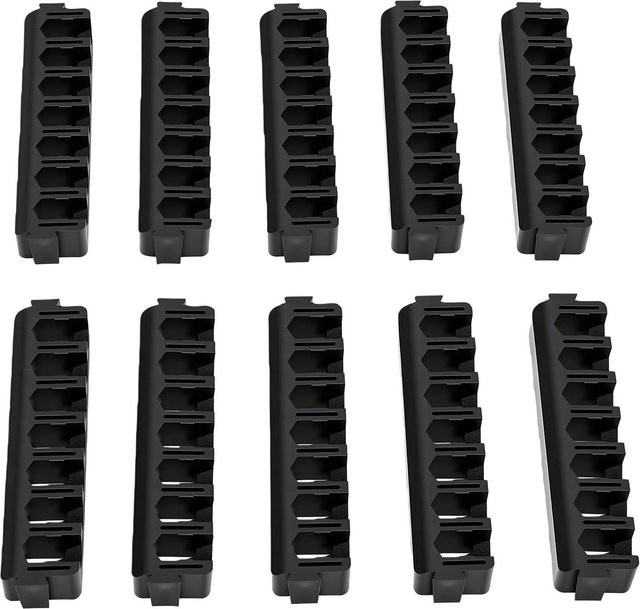 Toys Arts 10er Set Bohrerhalterleiste für Schraubendreherbits in Schwarz, Breite: 7,5 cm, Tiefe: 1,67 cm - Bild 1