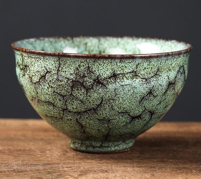 Yiran Furniture Keramik-Teetasse für Kung-Fu-Teeservice, Farbe: Grün - Bild 1