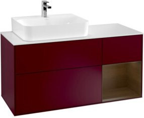 V&B Waschtischunterschrank Finion mit Wandbeleuchtung in Weiß, Breite: 120 cm, Tiefe: 50,1 cm, Höhe: 50,1 cm - Bild 1