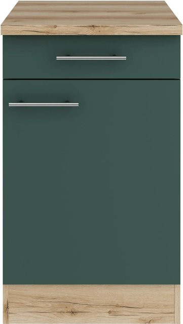 OPTIFIT Savona405 Küchen-Unterschrank in Steingrün mit modernem mattem Design - Bild 1