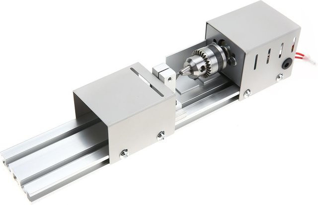 Aimo Tischbohrmaschine aus Aluminiumlegierung in Silber für DIY-Holzbohrarbeiten und Schmuckperlen-Polierarbeiten - Bild 1