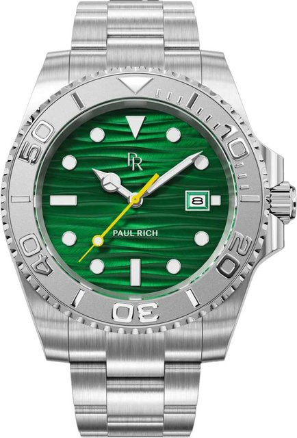 Paul Rich Herrenuhr, Quarz, Edelstahl, Grün, 40 mm, 5 ATM - Bild 1