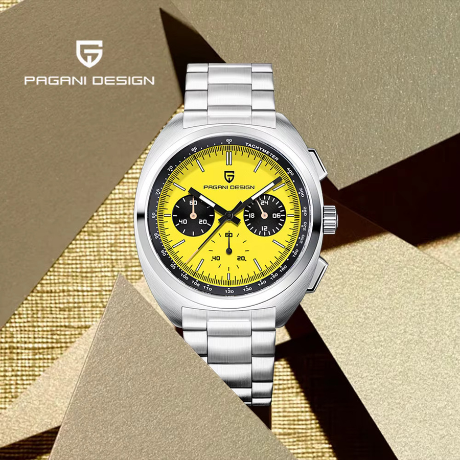 Pagani Design Chronograph, Quarz, Edelstahl, Gelb, Herren - Bild 2
