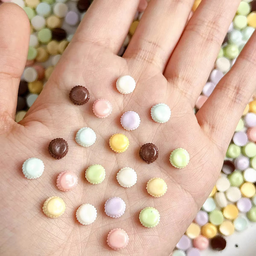 Zhou Nailart 3D Mini Macaron Nagel Charms, 100 Stück, Glänzend - Bild 2