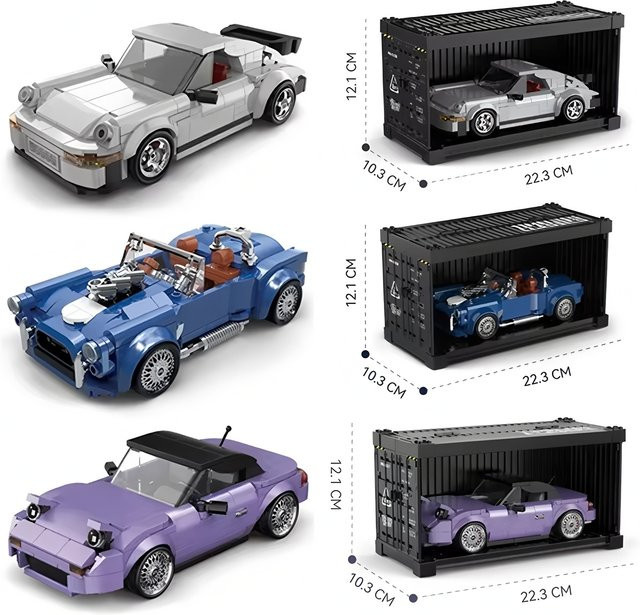 Wishiot Retro Technik Cabrio Bausteine Modell Spielzeug für Kinder - Bild 1