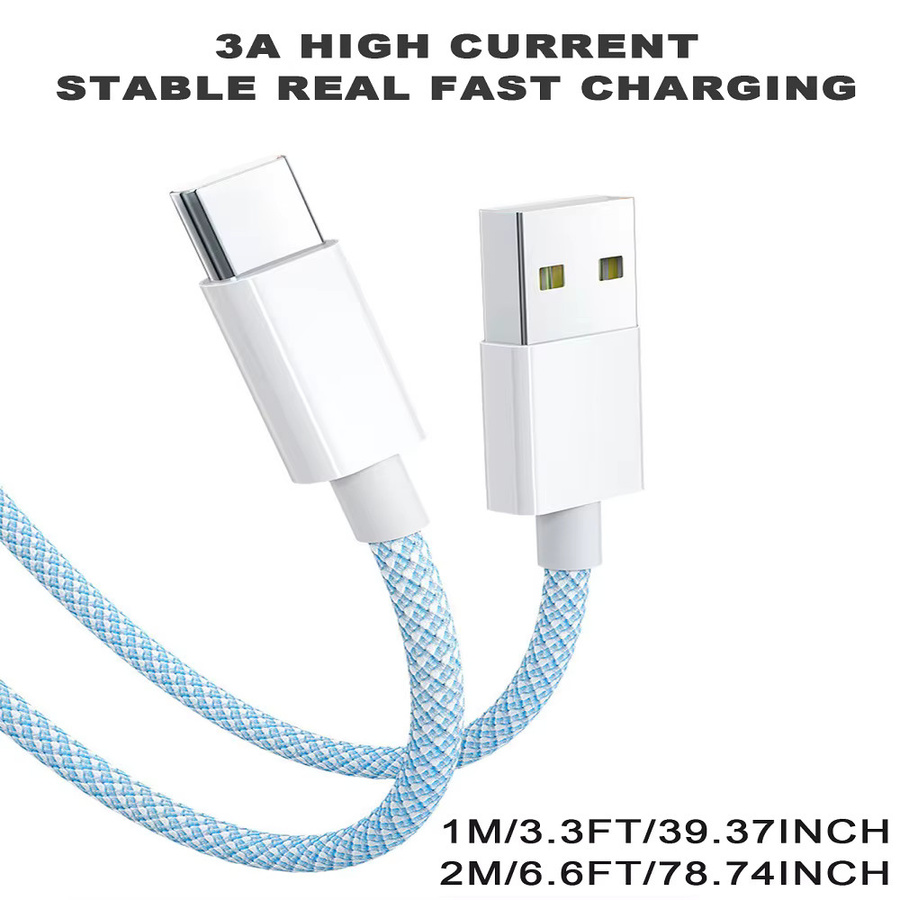 Koovesy USB-C Kabel 5A für iPhone 15, Samsung, Huawei und Xiaomi, weiß, geflochtenes Ladekabel für Android-Geräte - Bild 3