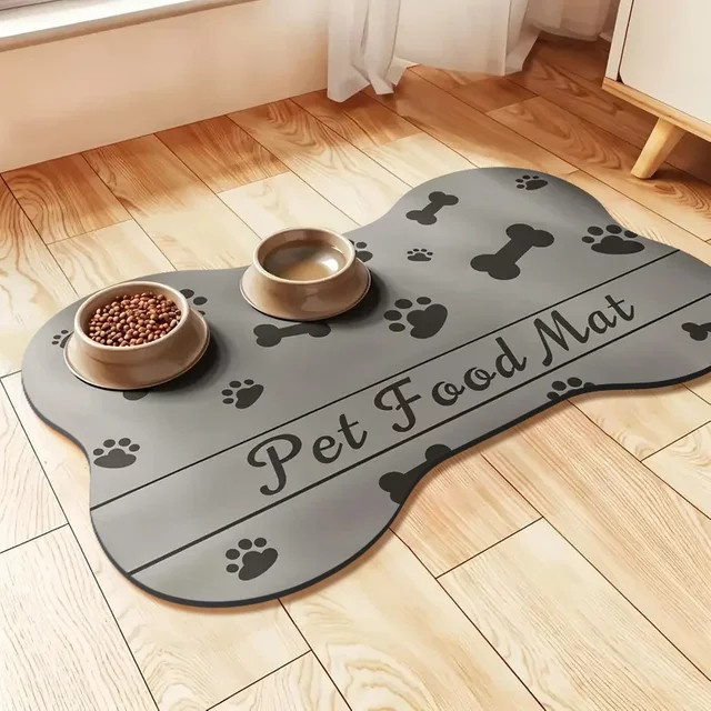 VIKAMA Kieselgur Haustier Essmatte, saugfähiges Tischset für Katze und Hund, B/T: 50,0 x 30,0 cm - Bild 1