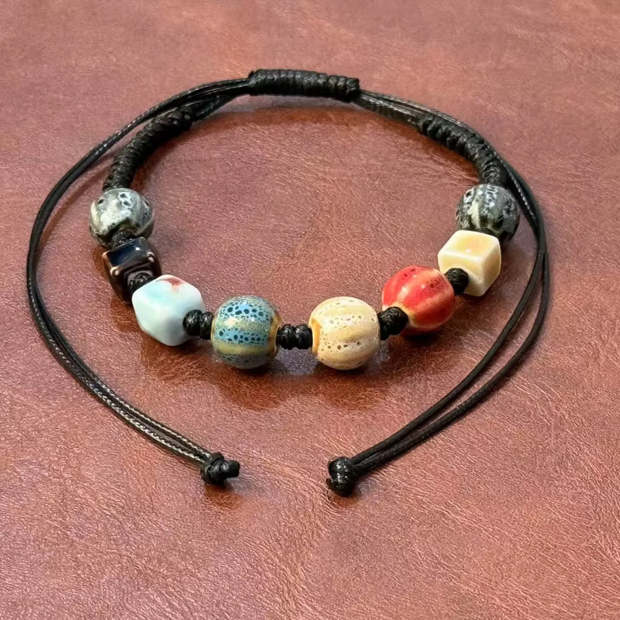 Armband Keramik, Bunt, Perle, Unisex, Boho-Stil - Bild 2