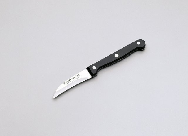 Küchenmesser Justinus Küchenchef Paring Knife aus Edelstahl in Schwarz und Silber - Bild 1