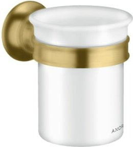 Hansgrohe Axor Montreux Zahnputzbecher aus Messing in Gold gebürstet, Wandmontage - Bild 1